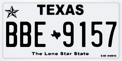 TX license plate BBE9157