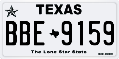 TX license plate BBE9159