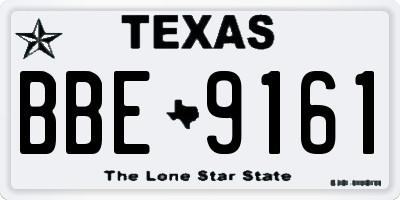 TX license plate BBE9161