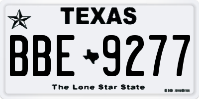 TX license plate BBE9277