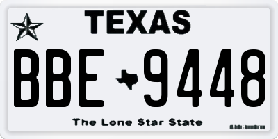 TX license plate BBE9448