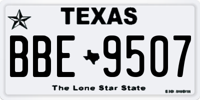 TX license plate BBE9507