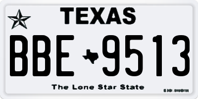 TX license plate BBE9513