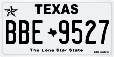 TX license plate BBE9527