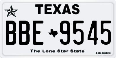TX license plate BBE9545