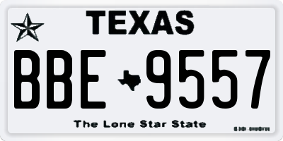 TX license plate BBE9557