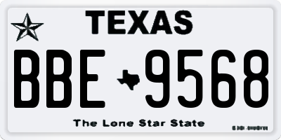 TX license plate BBE9568