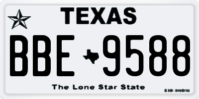 TX license plate BBE9588