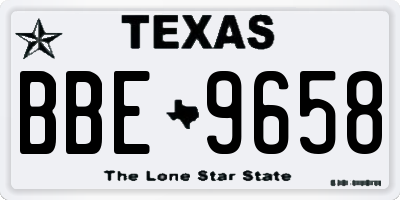 TX license plate BBE9658