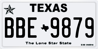 TX license plate BBE9879