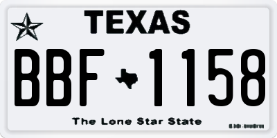 TX license plate BBF1158