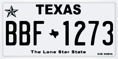 TX license plate BBF1273