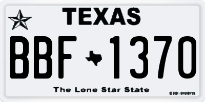 TX license plate BBF1370