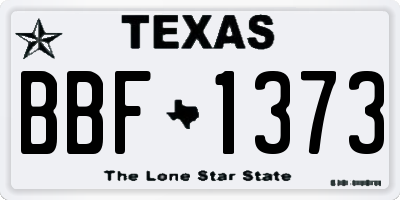 TX license plate BBF1373