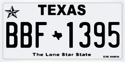TX license plate BBF1395