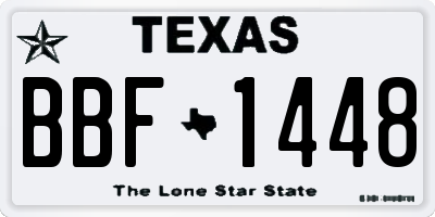 TX license plate BBF1448