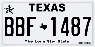 TX license plate BBF1487