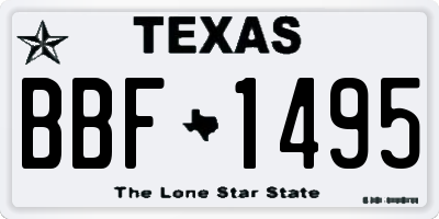TX license plate BBF1495