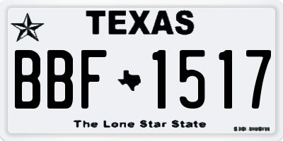 TX license plate BBF1517