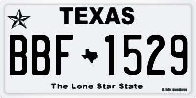 TX license plate BBF1529