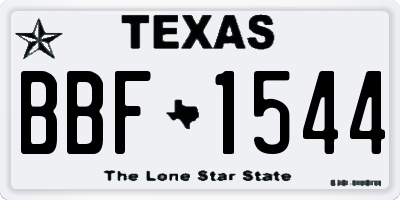 TX license plate BBF1544