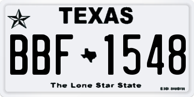 TX license plate BBF1548