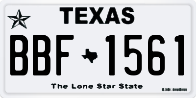 TX license plate BBF1561