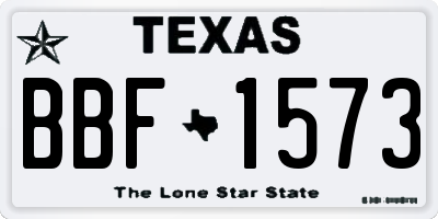 TX license plate BBF1573