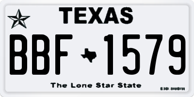 TX license plate BBF1579