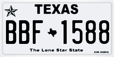 TX license plate BBF1588