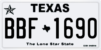 TX license plate BBF1690