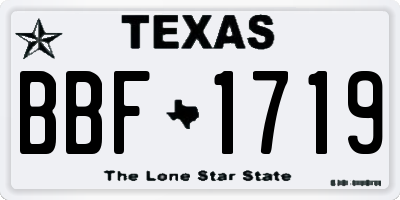 TX license plate BBF1719