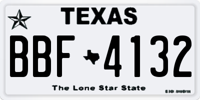 TX license plate BBF4132