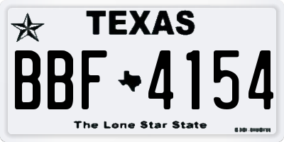 TX license plate BBF4154