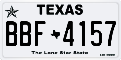 TX license plate BBF4157