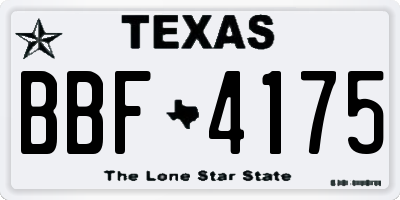 TX license plate BBF4175