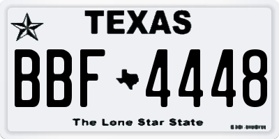 TX license plate BBF4448