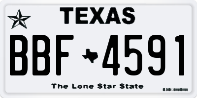 TX license plate BBF4591