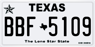 TX license plate BBF5109
