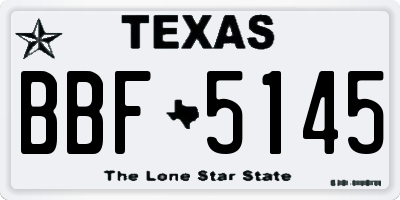 TX license plate BBF5145
