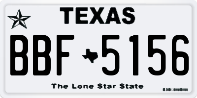TX license plate BBF5156