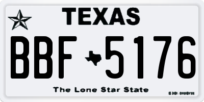 TX license plate BBF5176