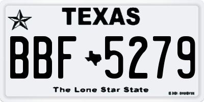 TX license plate BBF5279