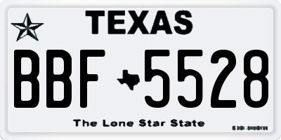 TX license plate BBF5528