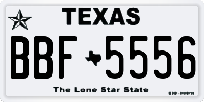 TX license plate BBF5556