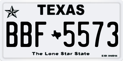 TX license plate BBF5573