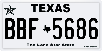 TX license plate BBF5686
