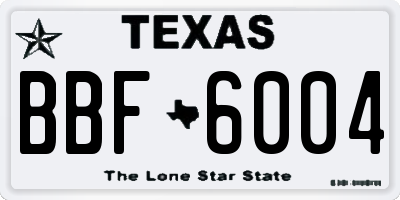 TX license plate BBF6004