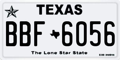 TX license plate BBF6056