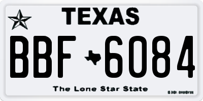 TX license plate BBF6084